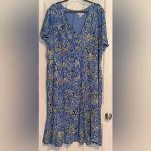 Liz Claiborne Blue Floral Dress